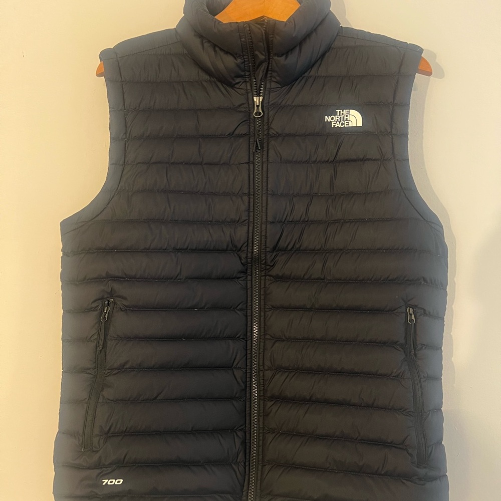 The North Face Midnight Black Quilted stretch  Vest size small